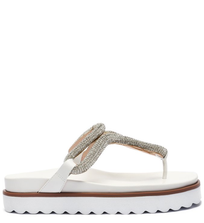 Sandália Sporty Glam Prata/White