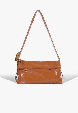 Bolsa Média Tay Couro Vinil Marrom