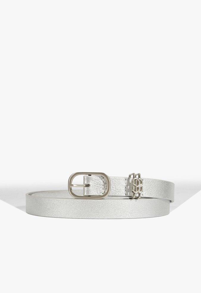 The SS Belt Couro Prata