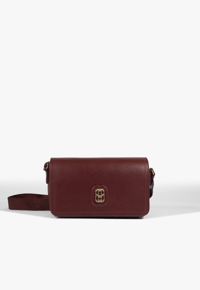 Bolsa Tiracolo Luna Pequena Couro Vermelha