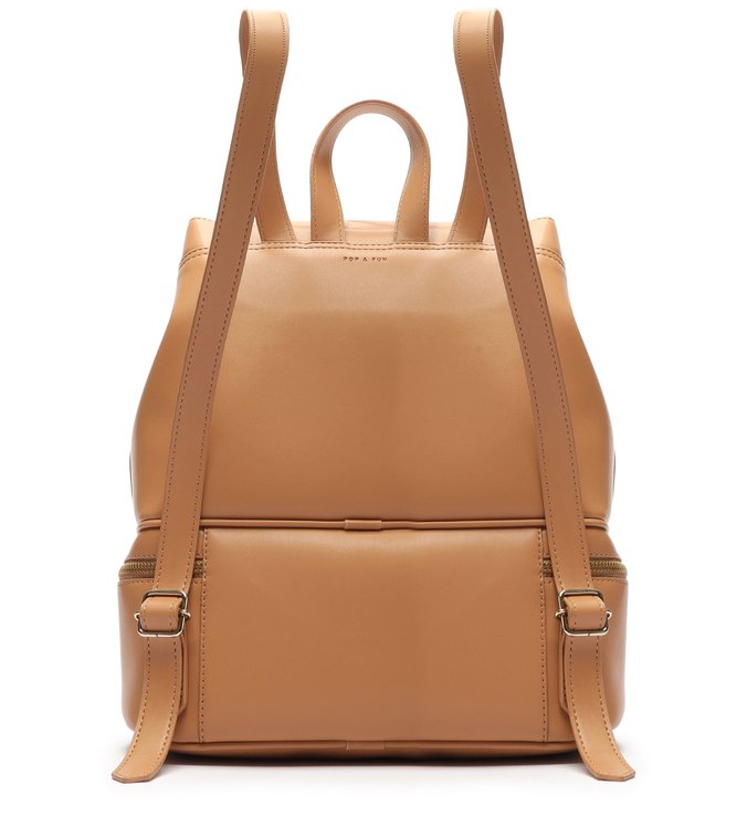 Mochila Grande Couro Tassy Bege Mochila Grande Couro Tassy Bege