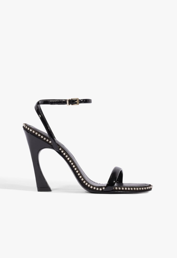 Sandália Lexi Glam Couro Preta