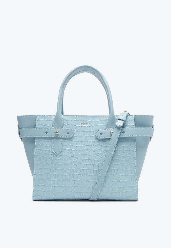 Bolsa Mini Tote Milla Croco Azul