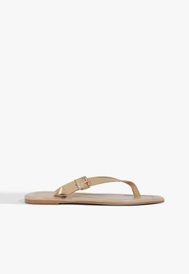 Chinelo Fivela Couro Nude