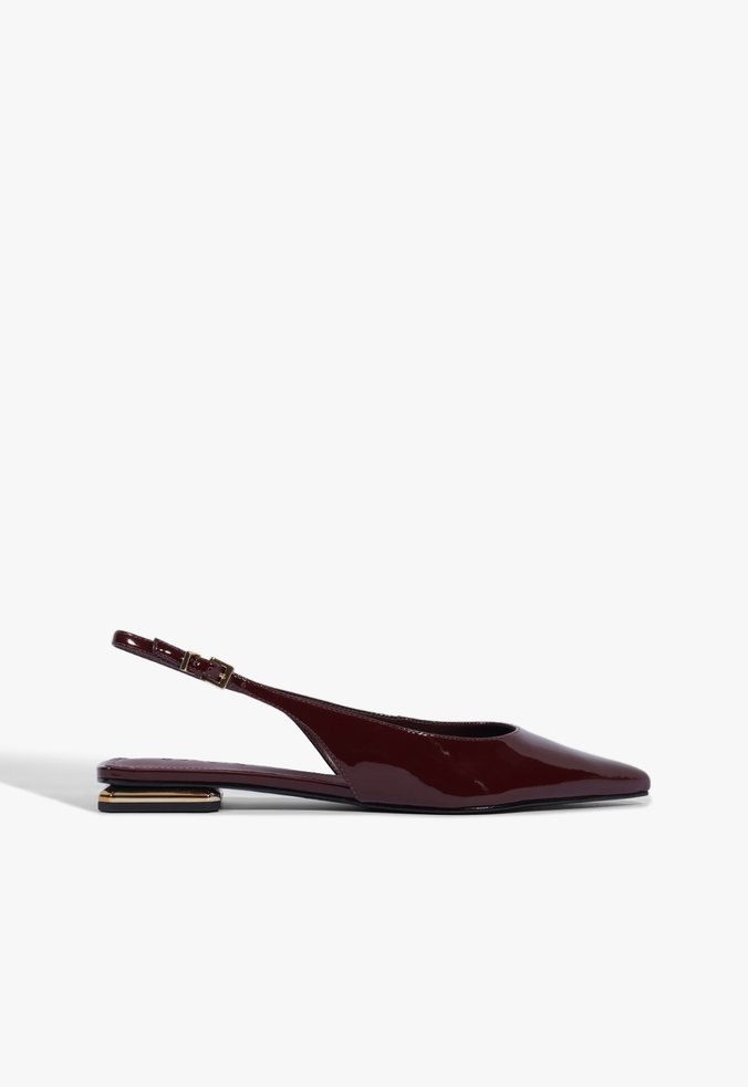 Slingback Fresh Boho Couro Vermelho