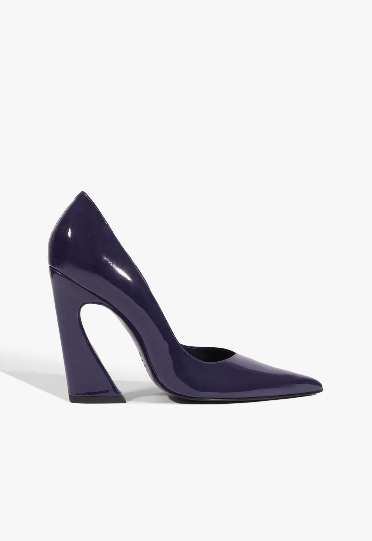 Vista 2 Scarpin Lexi Block Verniz Couro Preto | Schutz Schutz BR Azul Schutz BR Azul