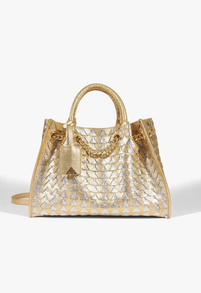 Bolsa Tote Rebecca Couro Dourada