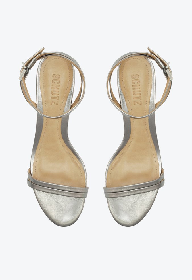 Sandália Altina Couro Prata | Schutz