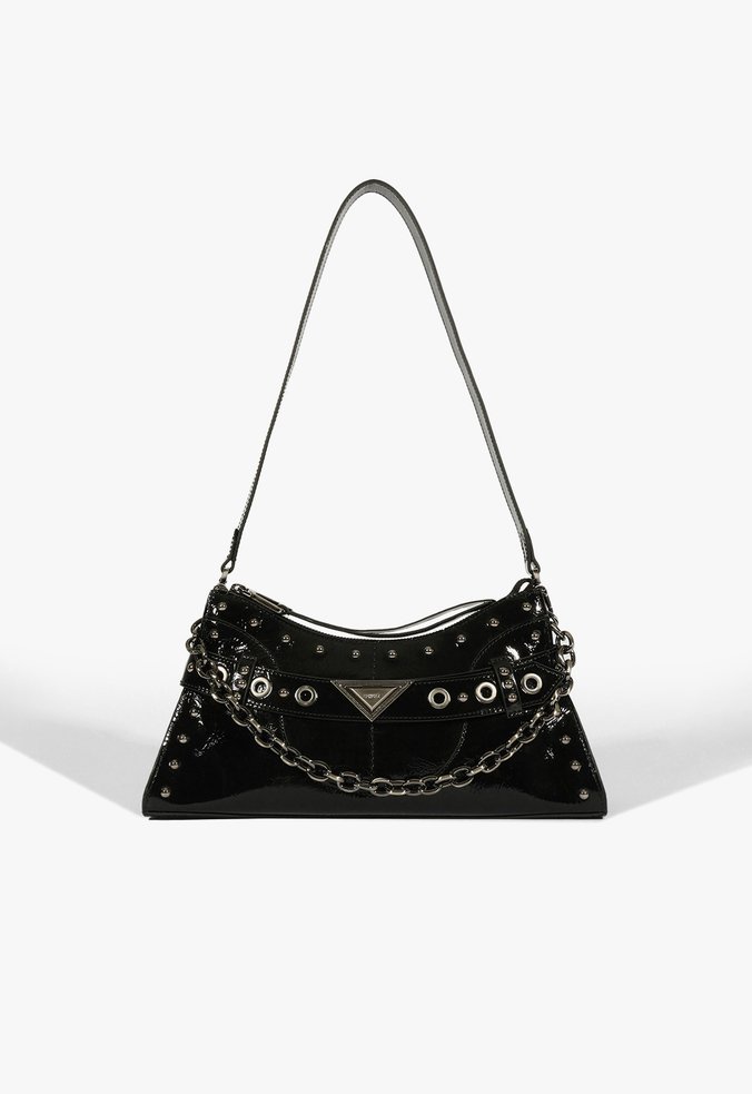 Bolsa Tiracolo Média Arya Couro Preto