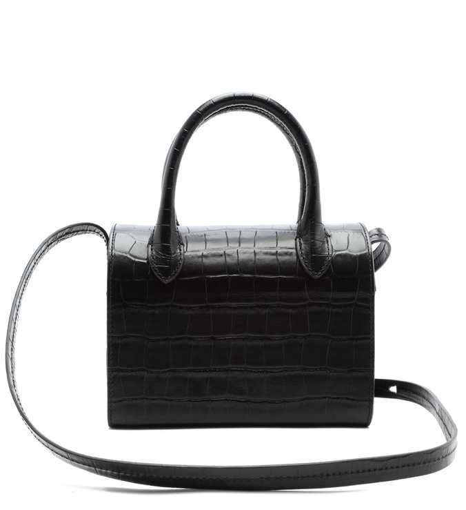 The 2020 Bowling Crossbody Croco Black The 2020 Bowling Crossbody Croco Black
