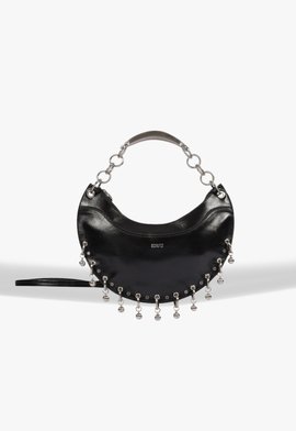Bolsa Hobo Média Devina Couro Preta