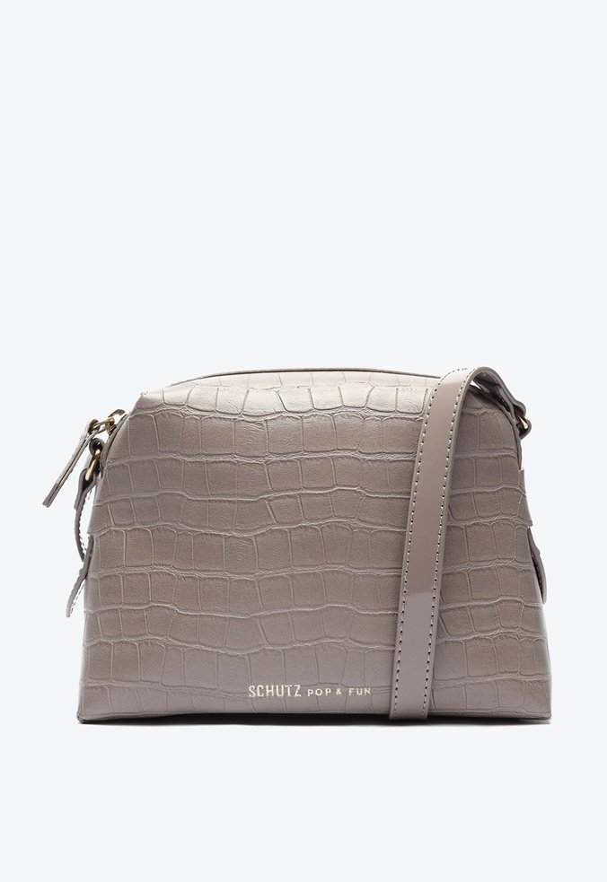 Bolsa Tiracolo Sami Croco Cinza