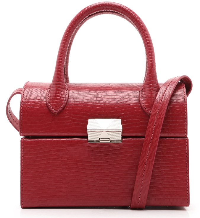 The 2020 Bowling Crossbody Lezard Red The 2020 Bowling Crossbody Lezard Red