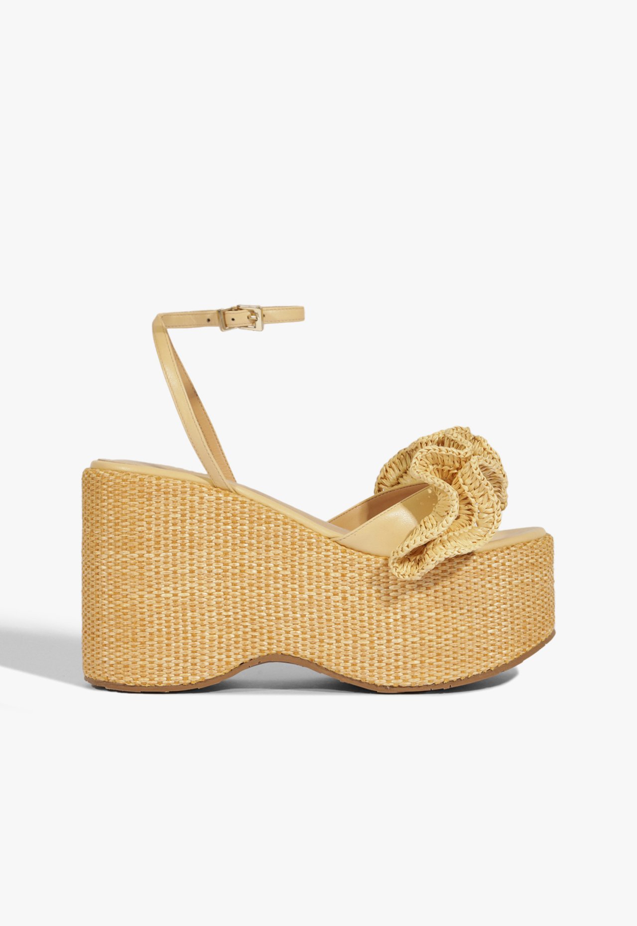 Sandália Anabela Plataforma Ráfia Natural | Schutz