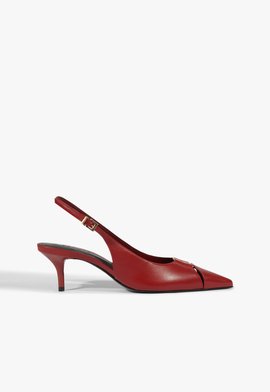 Scarpin Slingback Elegance Couro Vermelho