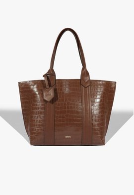 Bolsa Shopping Nay Croco Marrom