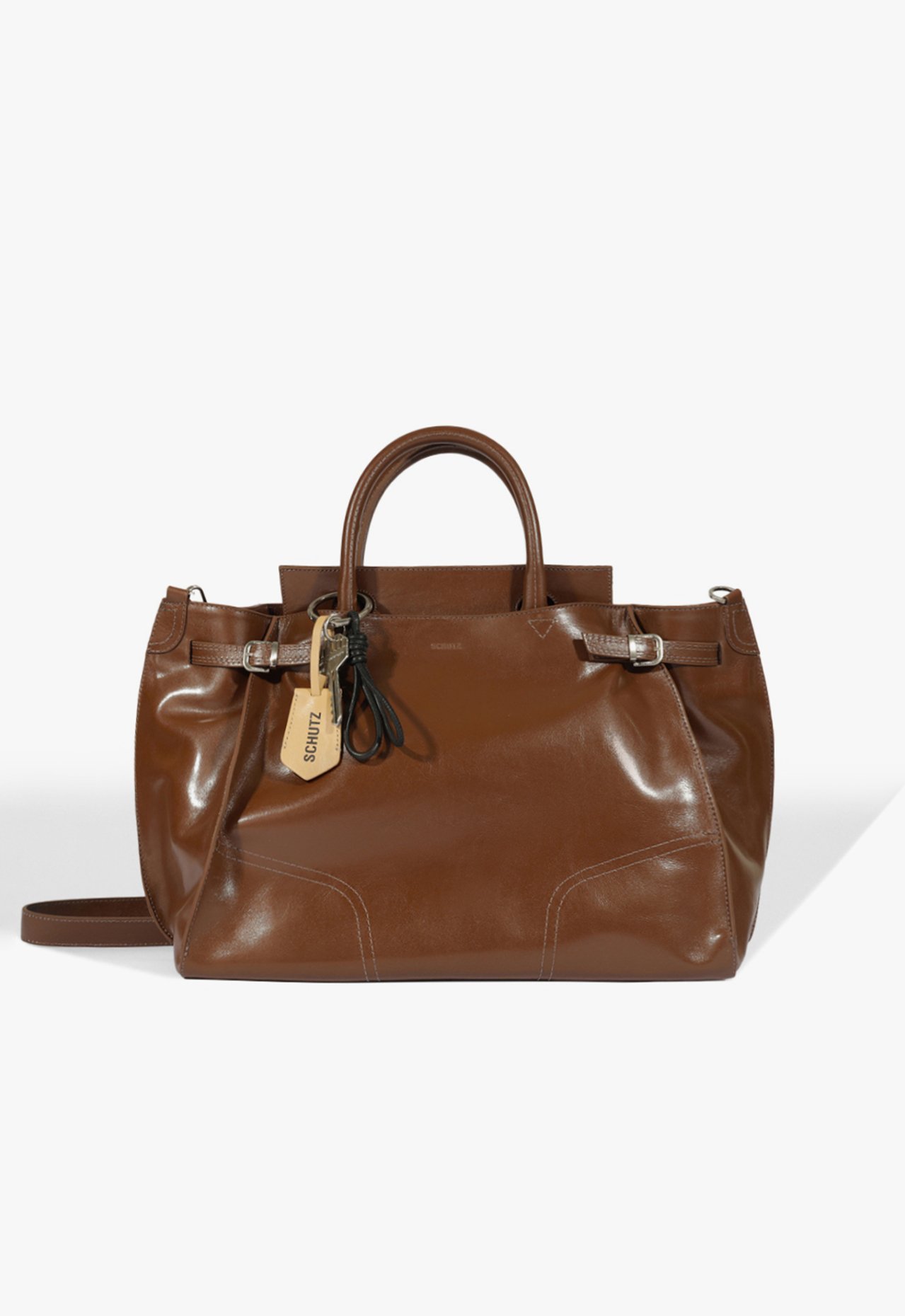 Vista 2 Bolsa Tote Grande Heaven Couro Schutz Schutz BR Marrom Schutz BR Marrom