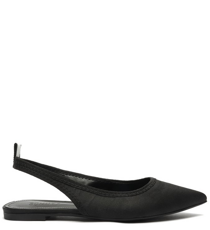 Sapatilha Bico Fino Slingback Preta
