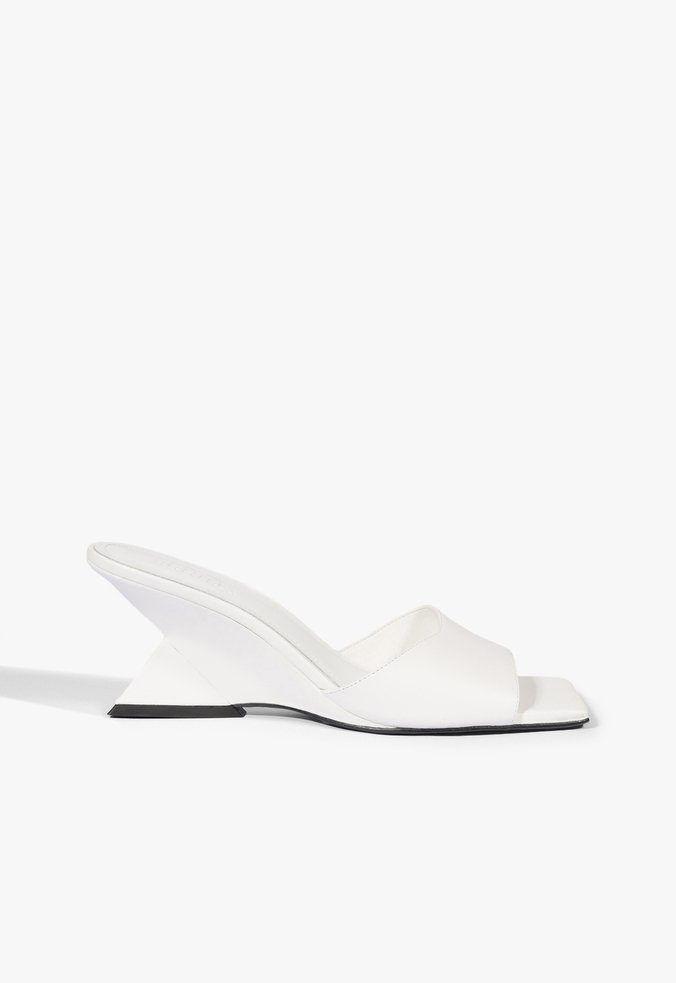 Mule Abbie Sculpt Couro Branco