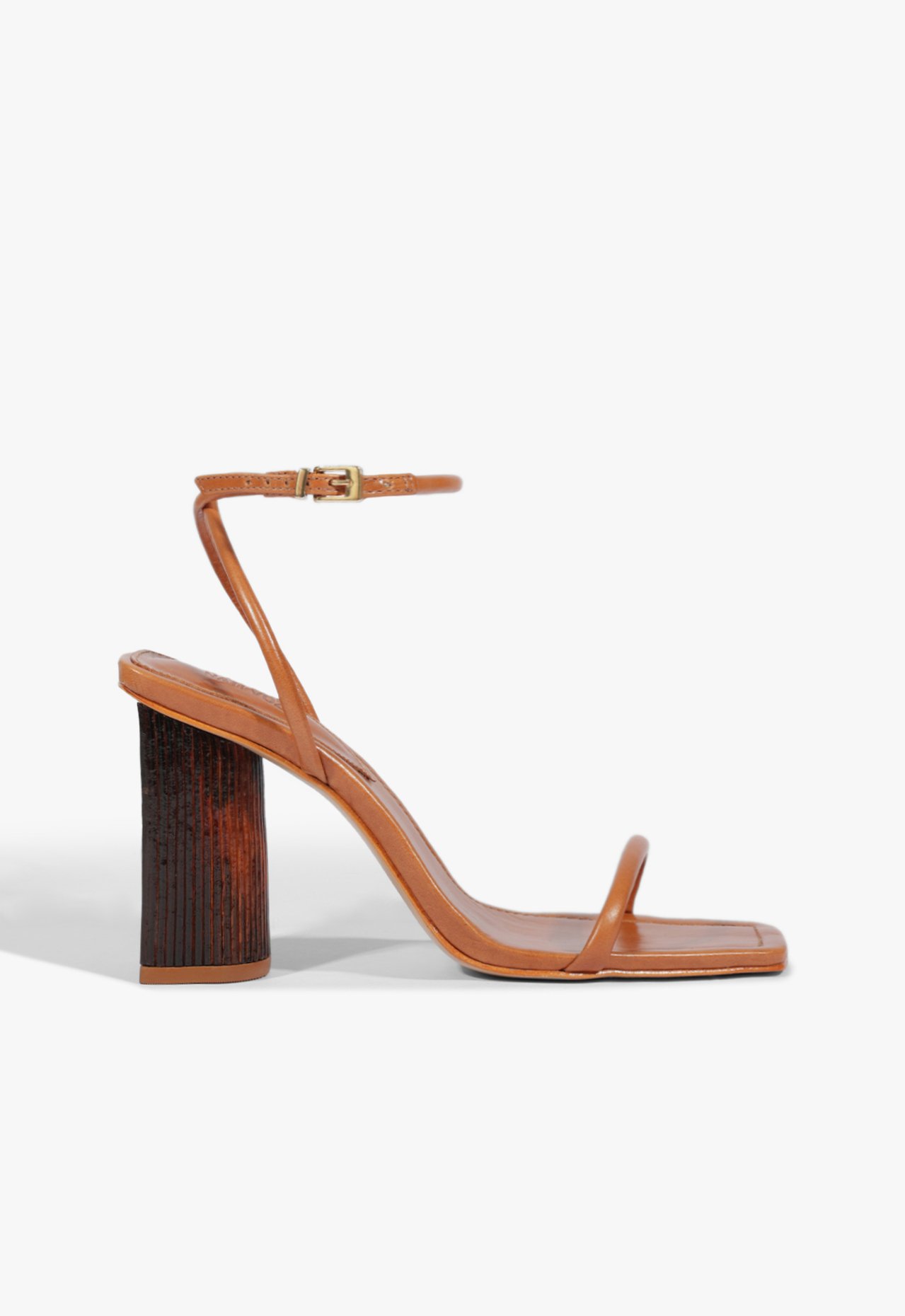 Sandália Bloco Andy Couro Marrom | Schutz