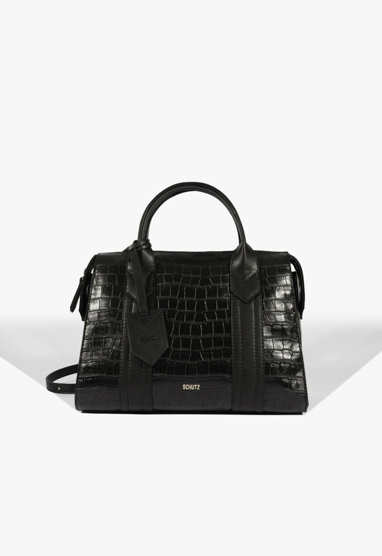 Bolsa Bowling Nay Croco Preta | Schutz