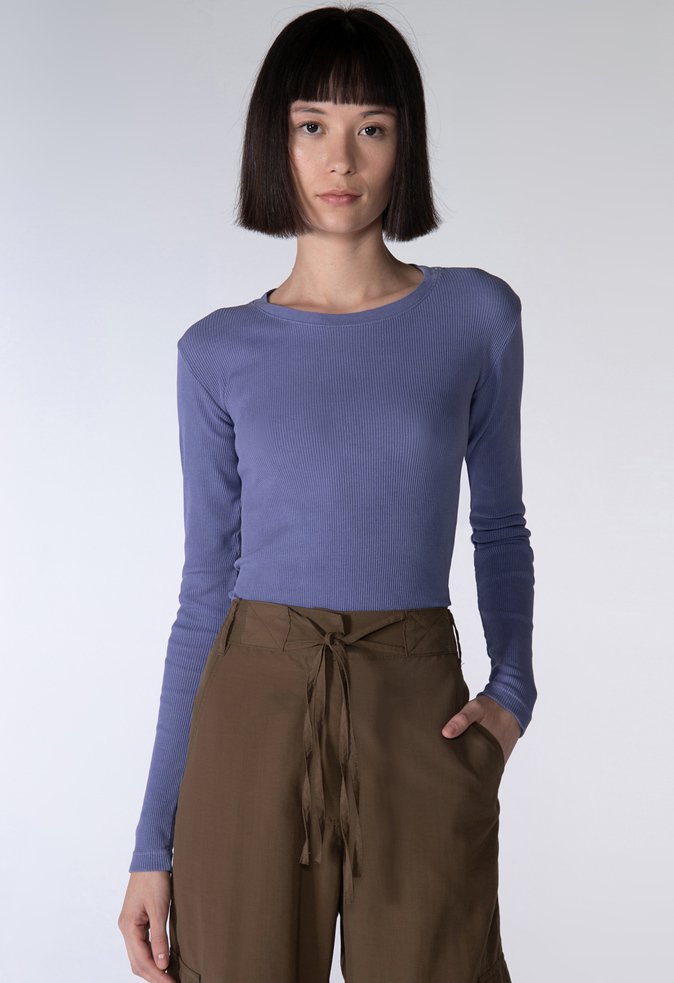 Blusa Manga Longa Rebeca Azul