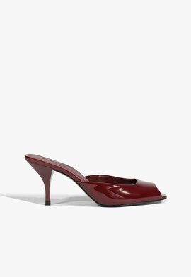 Mule Estella Couro Vinho