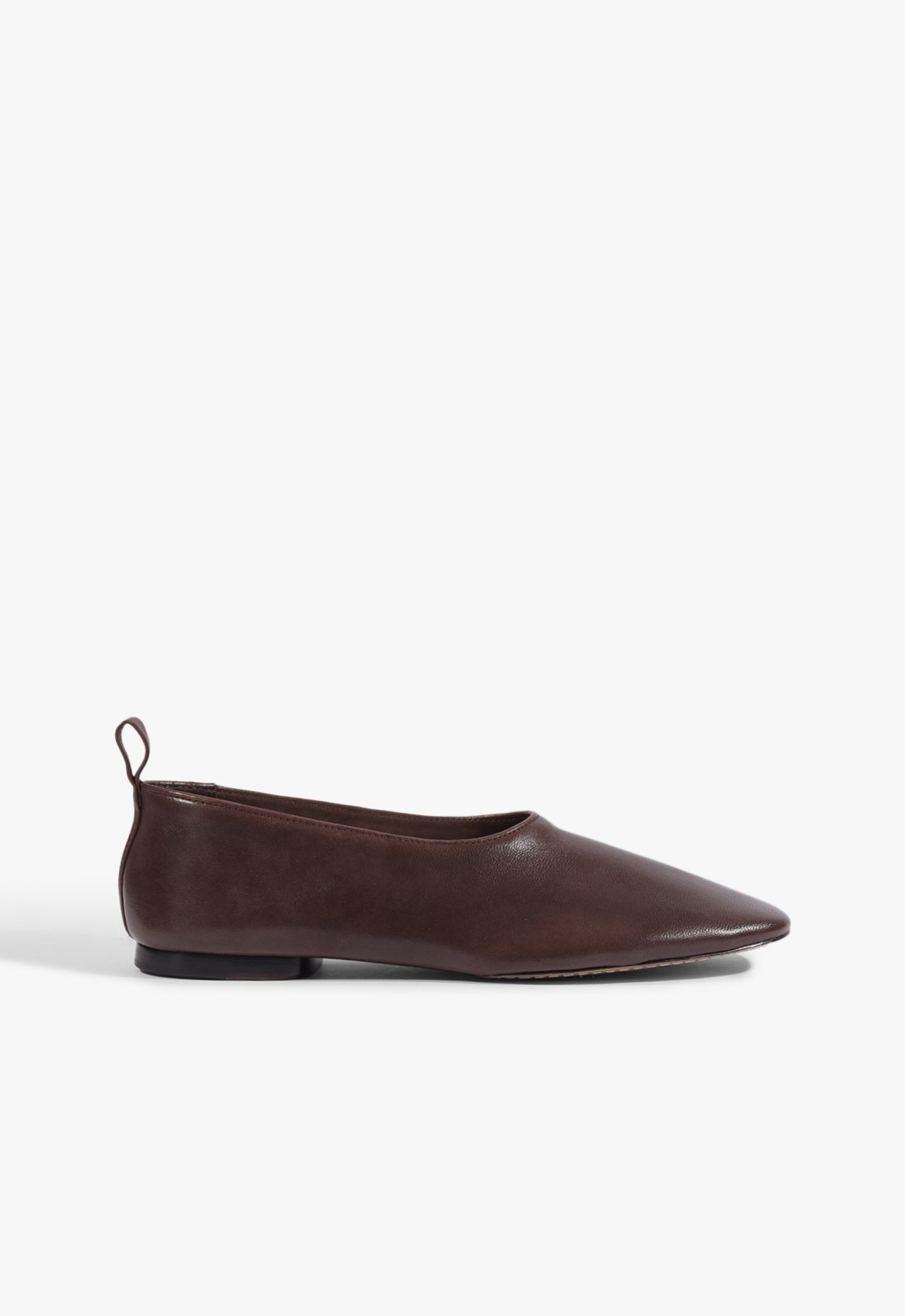 Sapatilha Hadley Bico Redondo Couro Marrom | Schutz