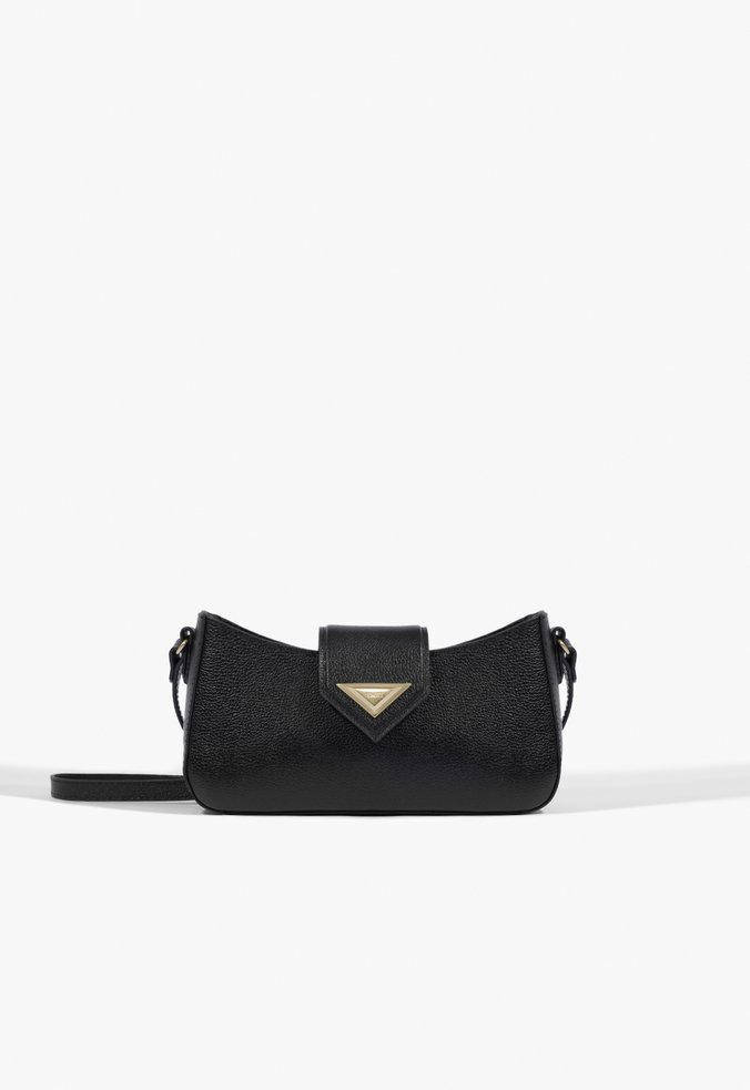 Bolsa Tiracolo Alyssa Couro Preta