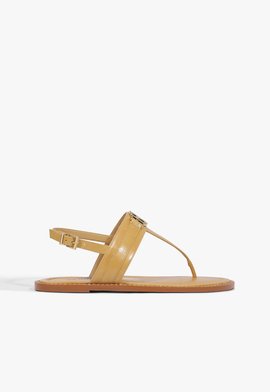 Rasteira Claire Flat Couro Marrom
