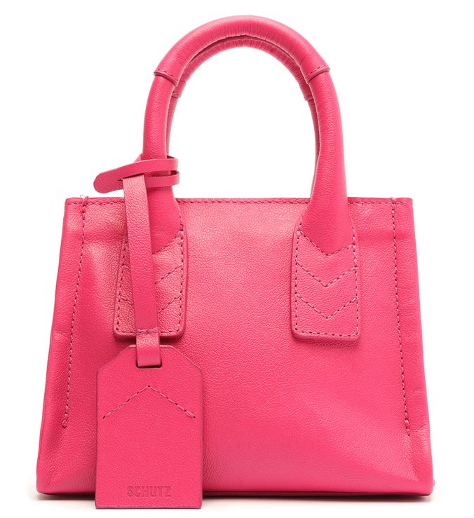 Bolsa Baby Tote Pequena Agnes Couro Pink