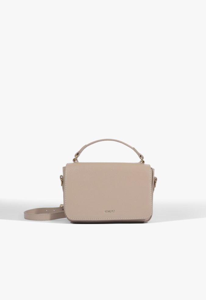 Bolsa Tiracolo Pequena Couro Cinza
