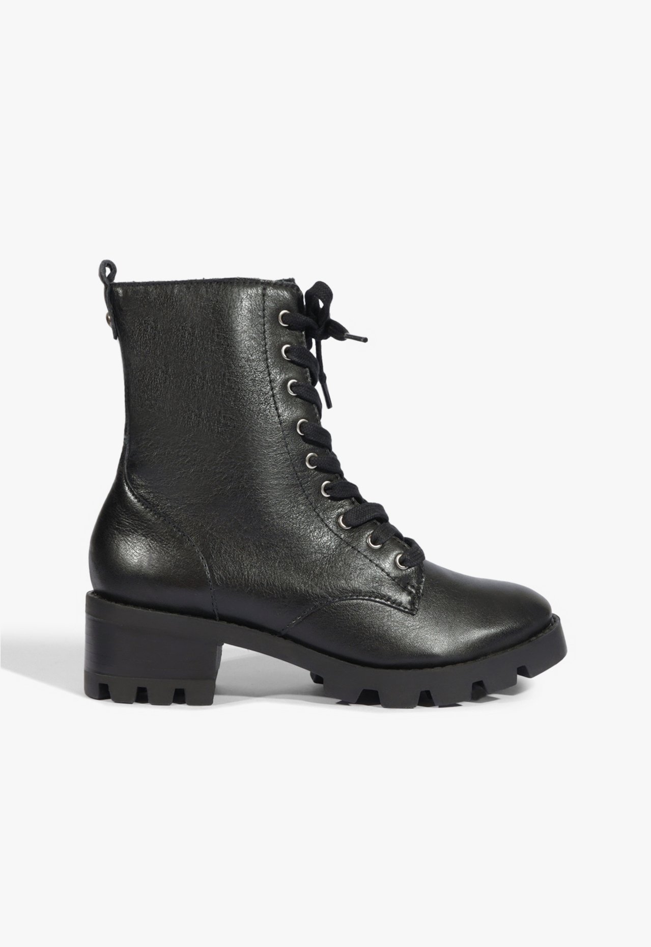 Bota Coturno Cl ssica Couro Preta | Schutz