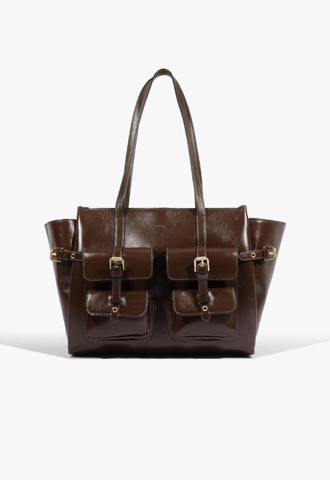 Vista 3 Bolsa Shopping Bea Couro Marrom | Schutz Schutz BR Schutz BR