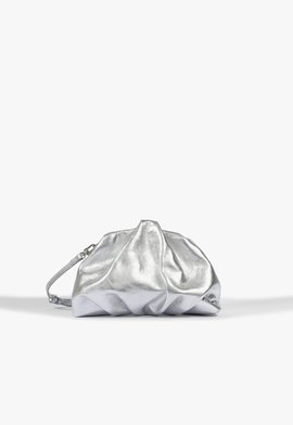 Bolsa Avril Média Couro Prateada