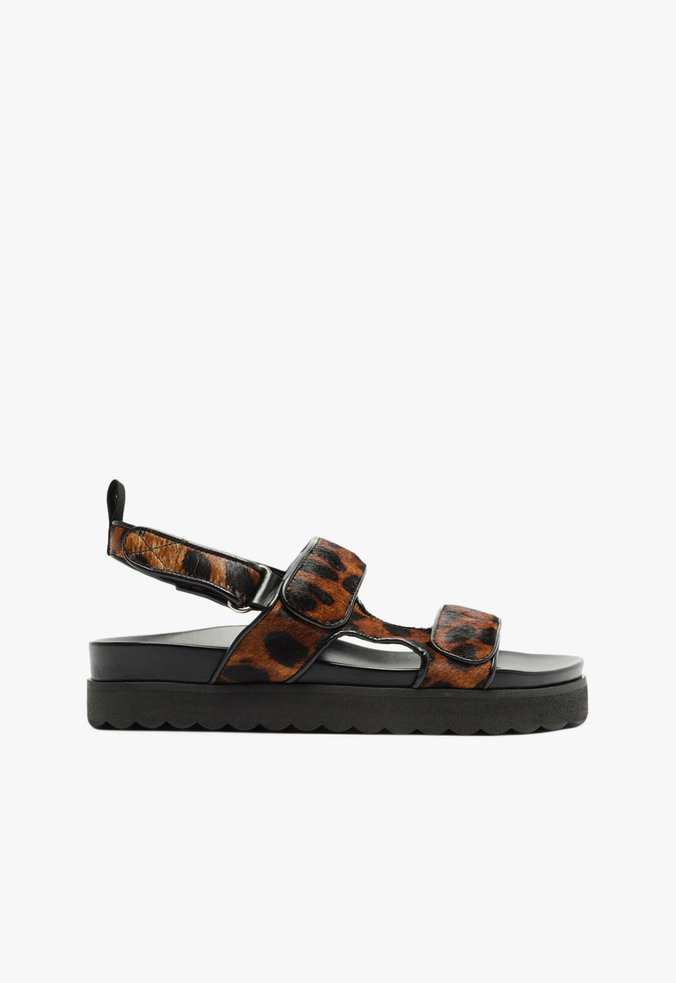 Sandália Papete Zaha Animal Print