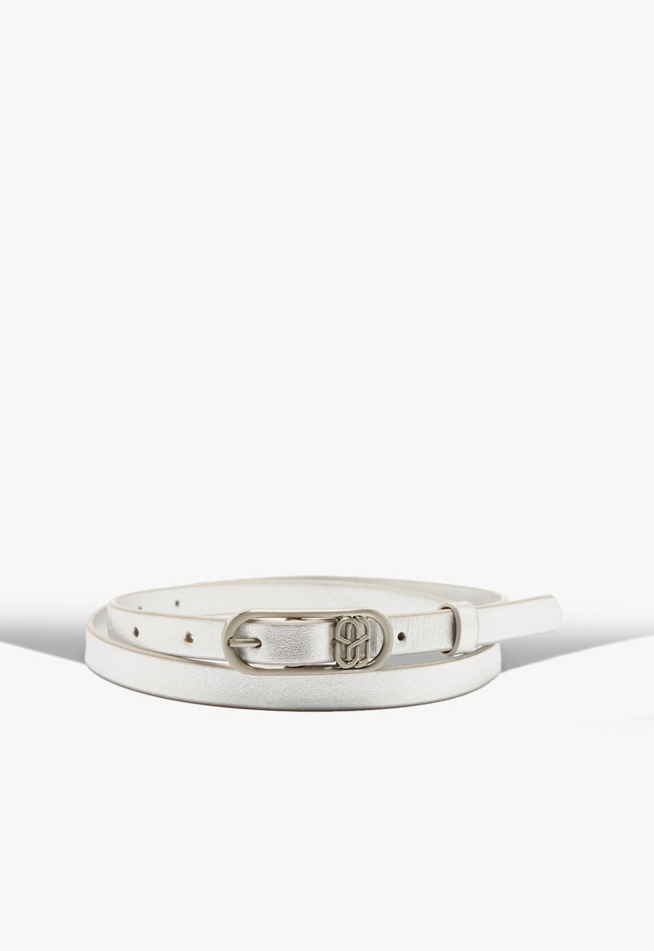 Cinto Fino Couro Prata | Schutz