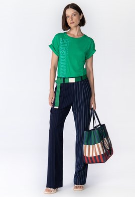 Camiseta Francesca Malha Com Verde