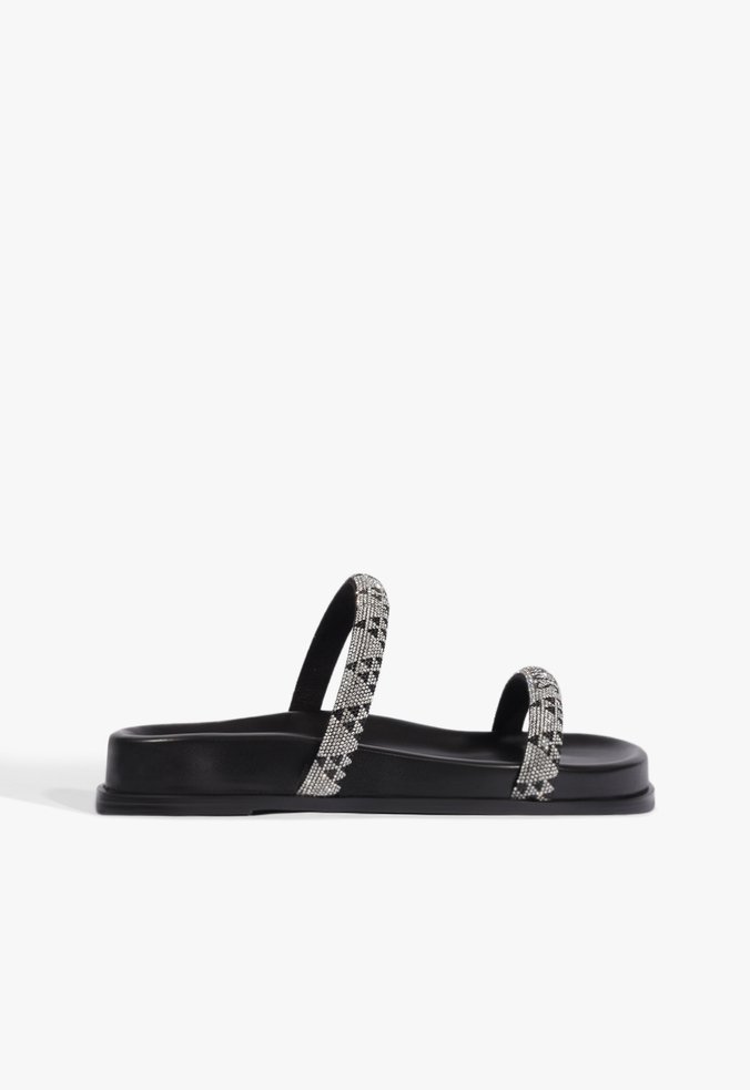 Papete Tiras Glam Schutz Preta