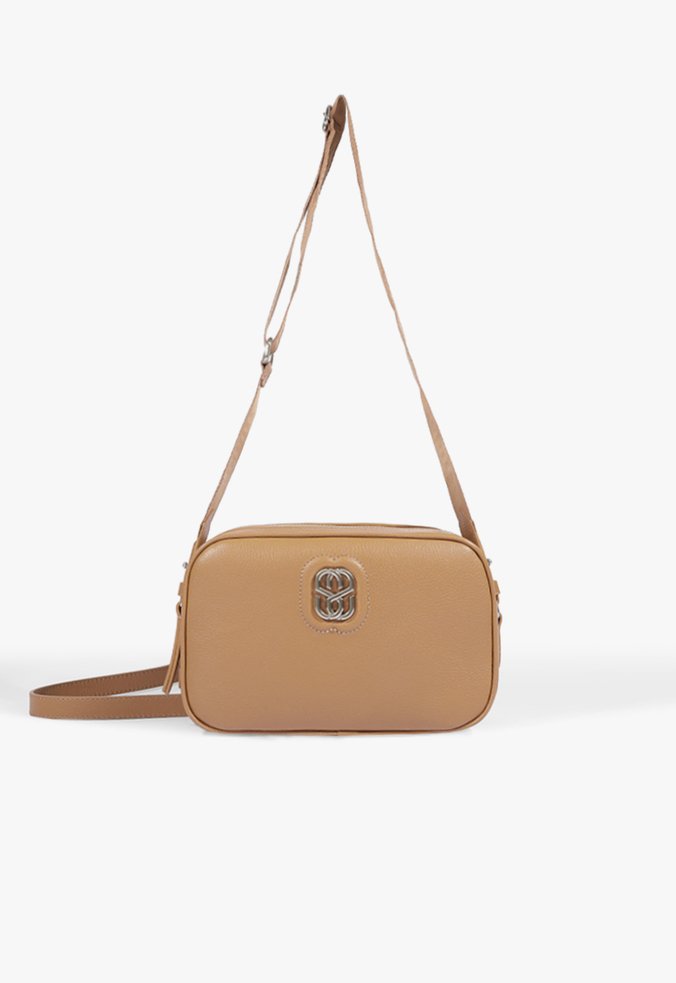 Bolsa Tiracolo Camera Bag Luna Pequena Couro Nude