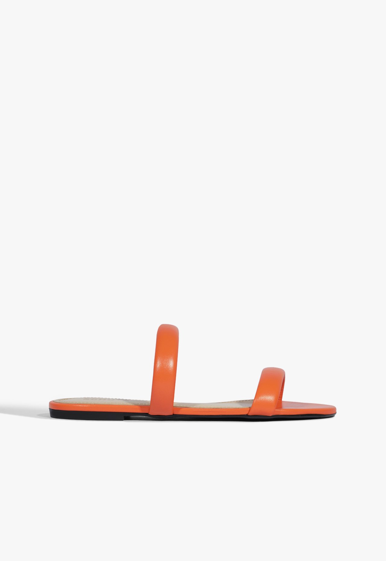 Sandália Rasteira Slide Couro Laranja | Schutz