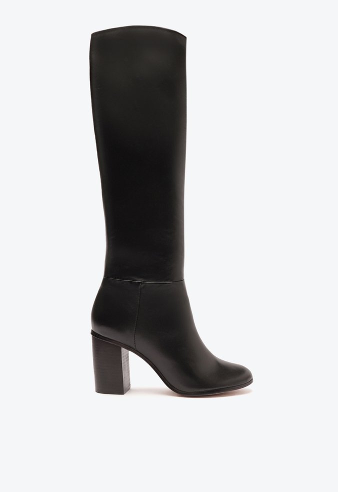Bota Over the Knee Lucienne Up Couro Preta