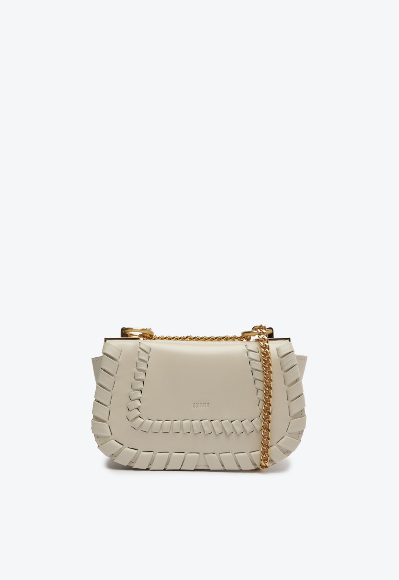 Bolsa Pequena Tiracolo Zendaya Couro Branca | Schutz