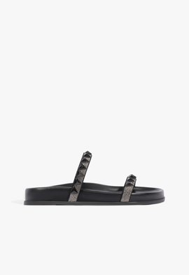 Sandália Papete Flatform Preta