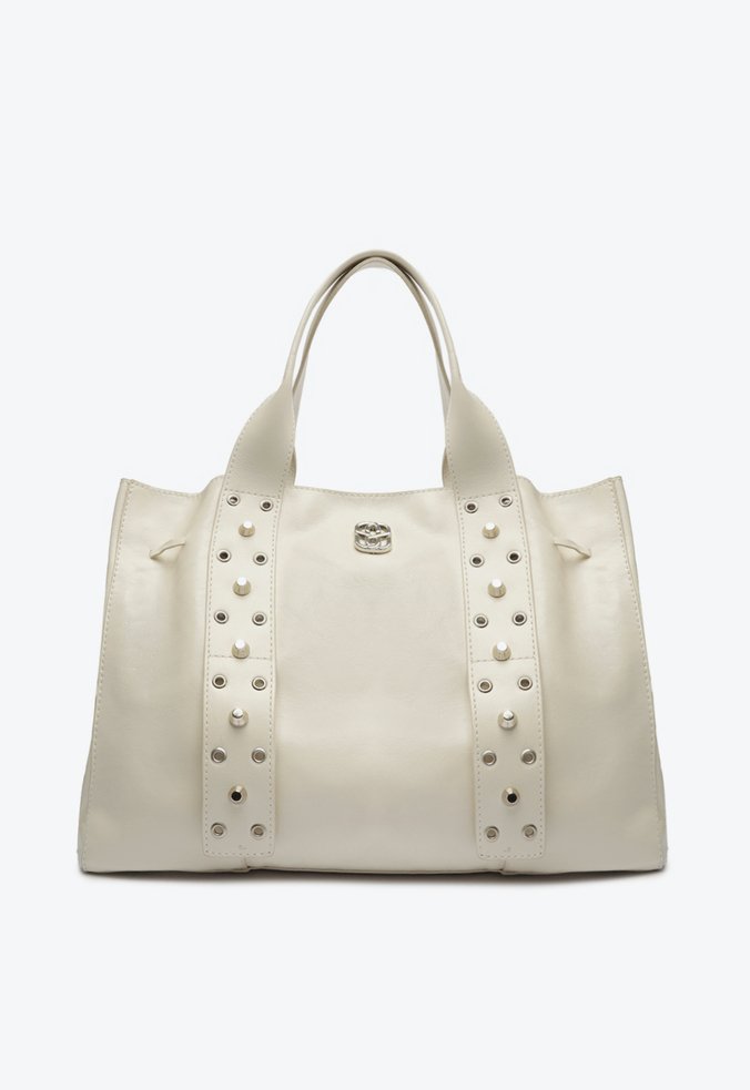 Bolsa Shopping Grande Strike Couro Branca