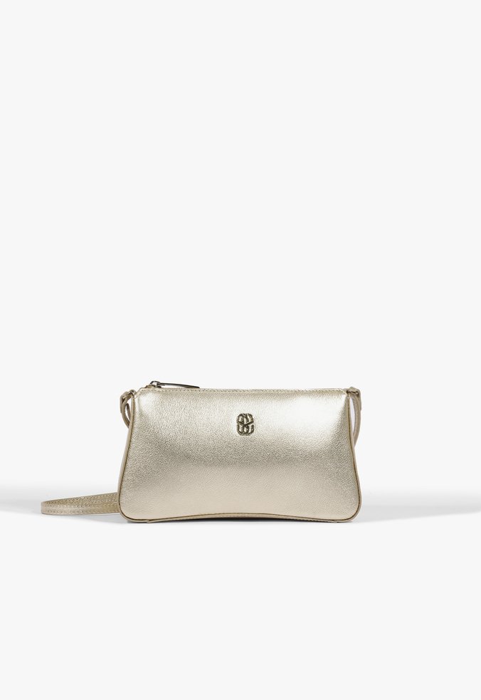 Bolsa Tiracolo Pequena Kim Couro Dourado