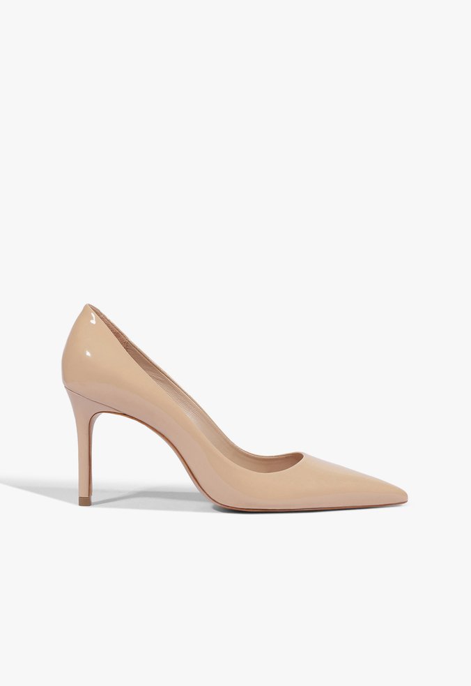 Scarpin Clara Mid  Verniz Couro Rosa