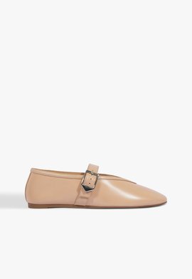 Sapatilha Vick Buckle Couro Rosa