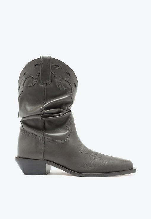 Bota Western Couro Cinza