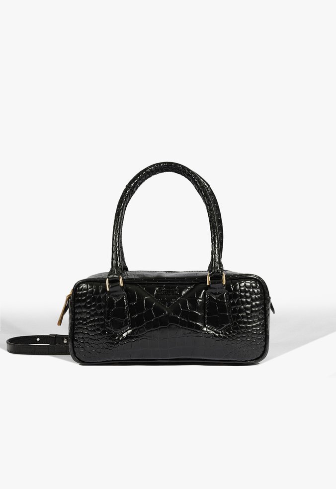 Bolsa Tote Tiracolo Holly Couro Preta